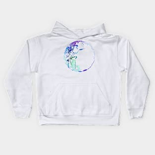 Mermaid Line Art Kids Hoodie